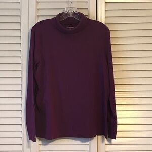 Lands' End Deep Purple Long Sleeve Top